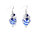 Schmuck Set Herz Weiss/Blau mit Murano Glas Perlen