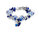 Schmuck Set Herz Weiss/Blau mit Murano Glas Perlen
