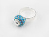 Ring Shamballa Style Blau