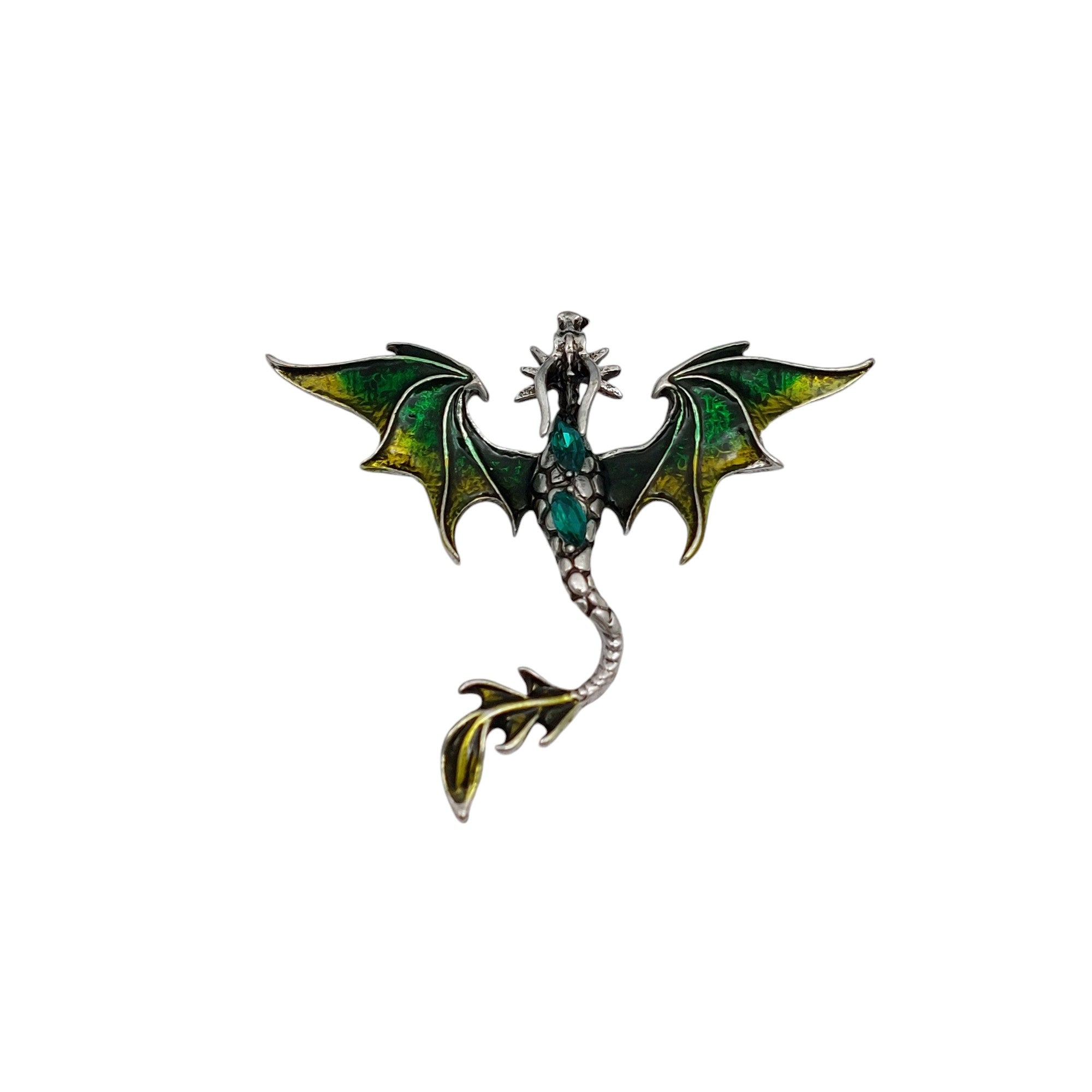 Brosche Drachen Grün