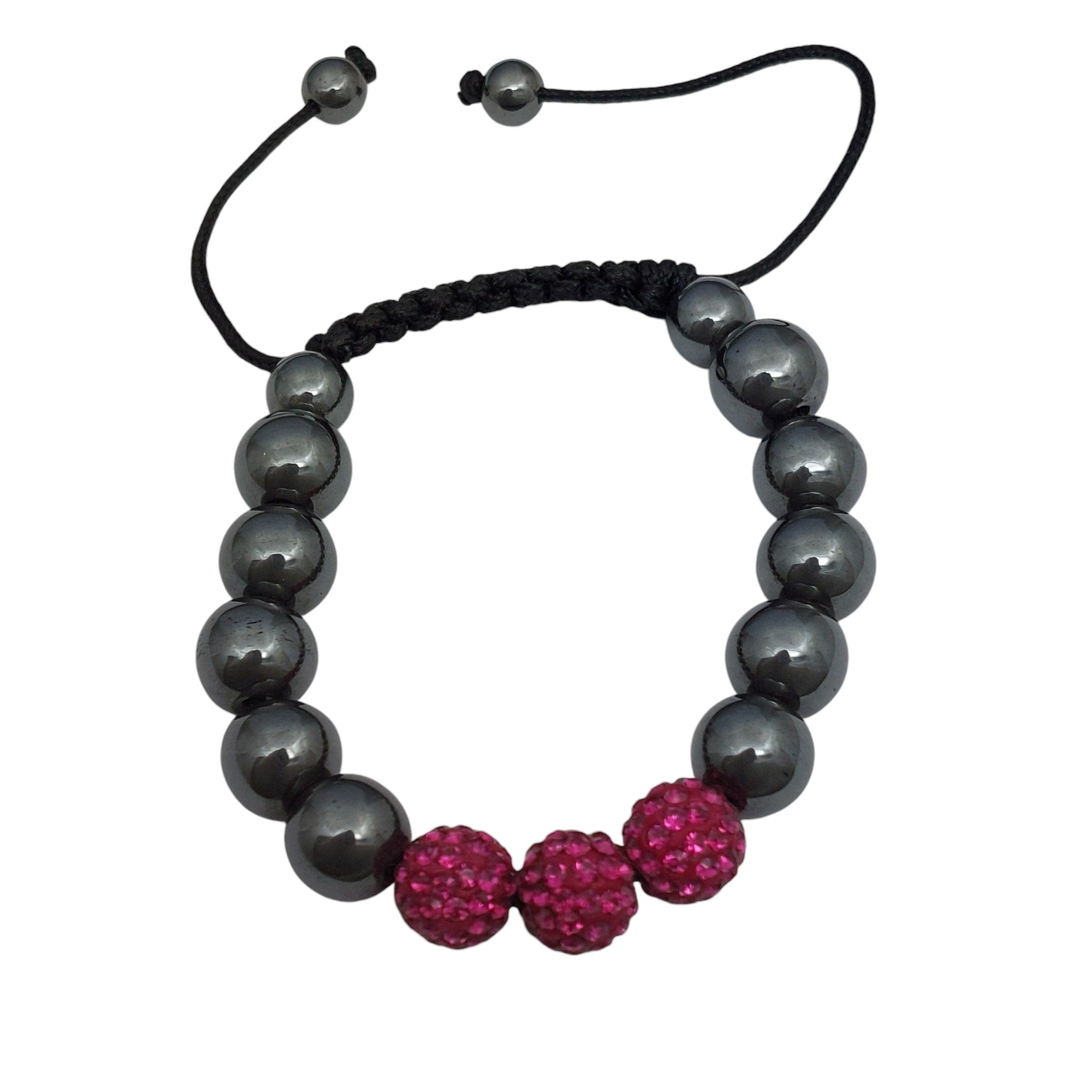Shamballa Armband Weinrot