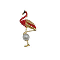 Brosche Flamingo Rot