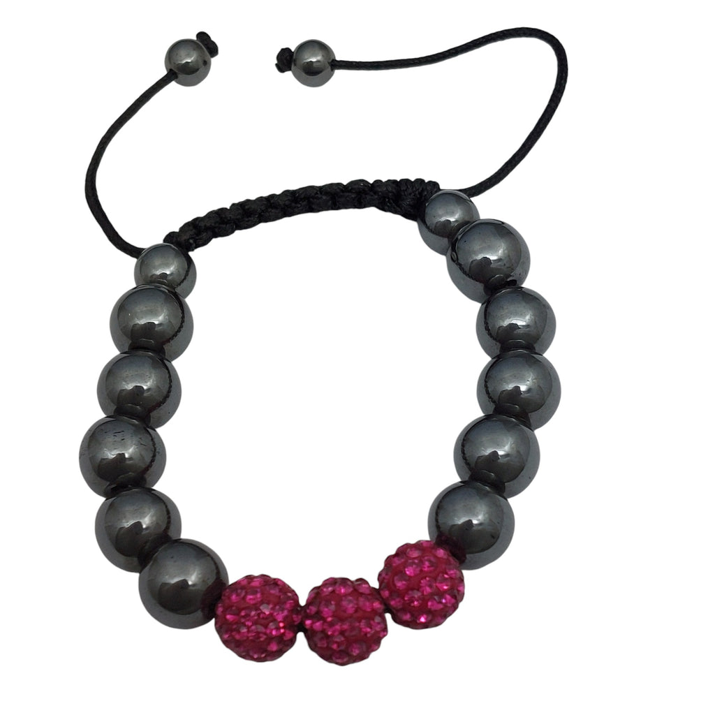 Shamballa Armband Weinrot