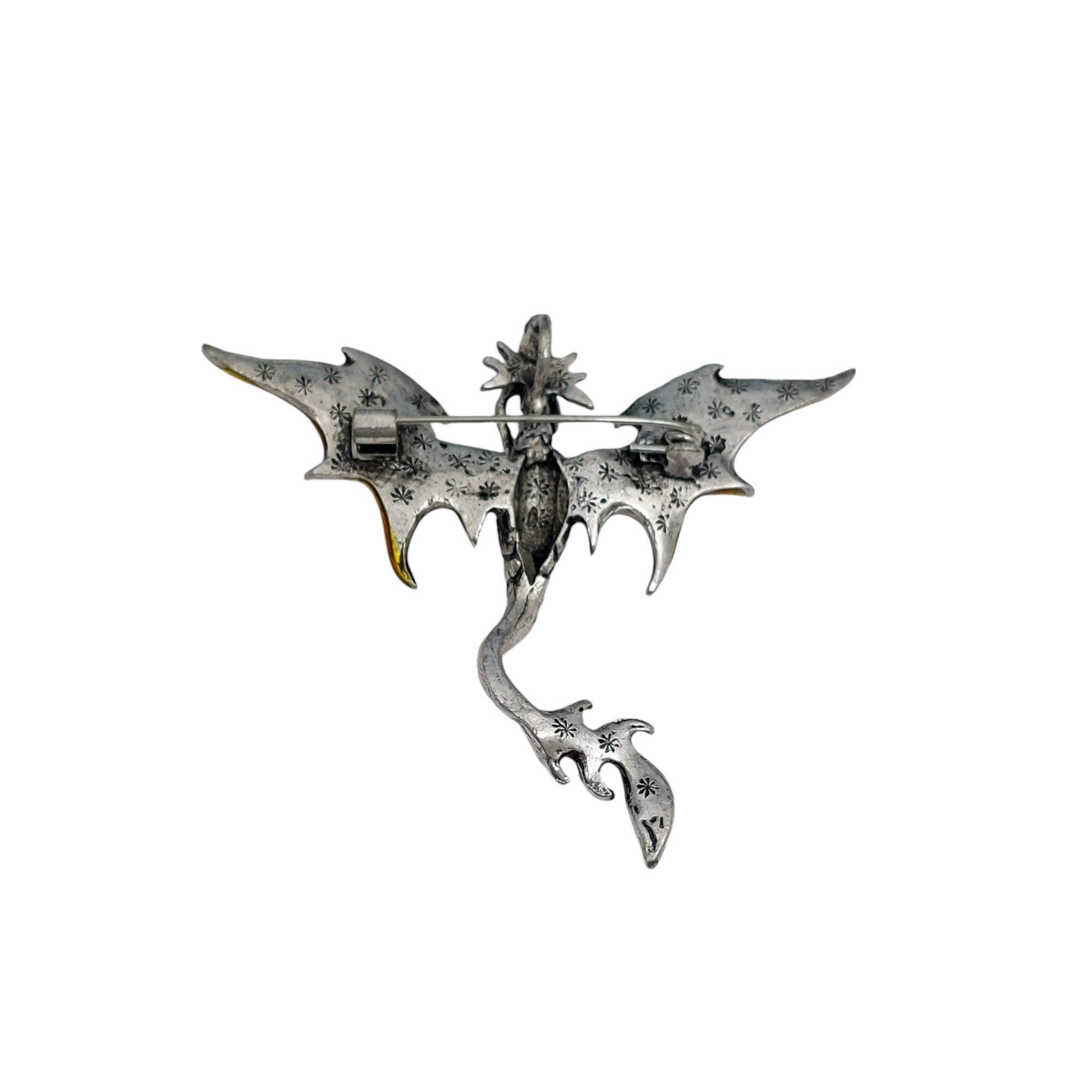 Brosche Drachen Rot
