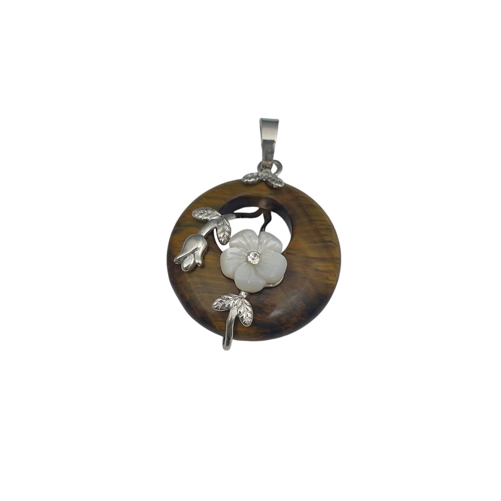 Tiger Eye Anhänger Rund
