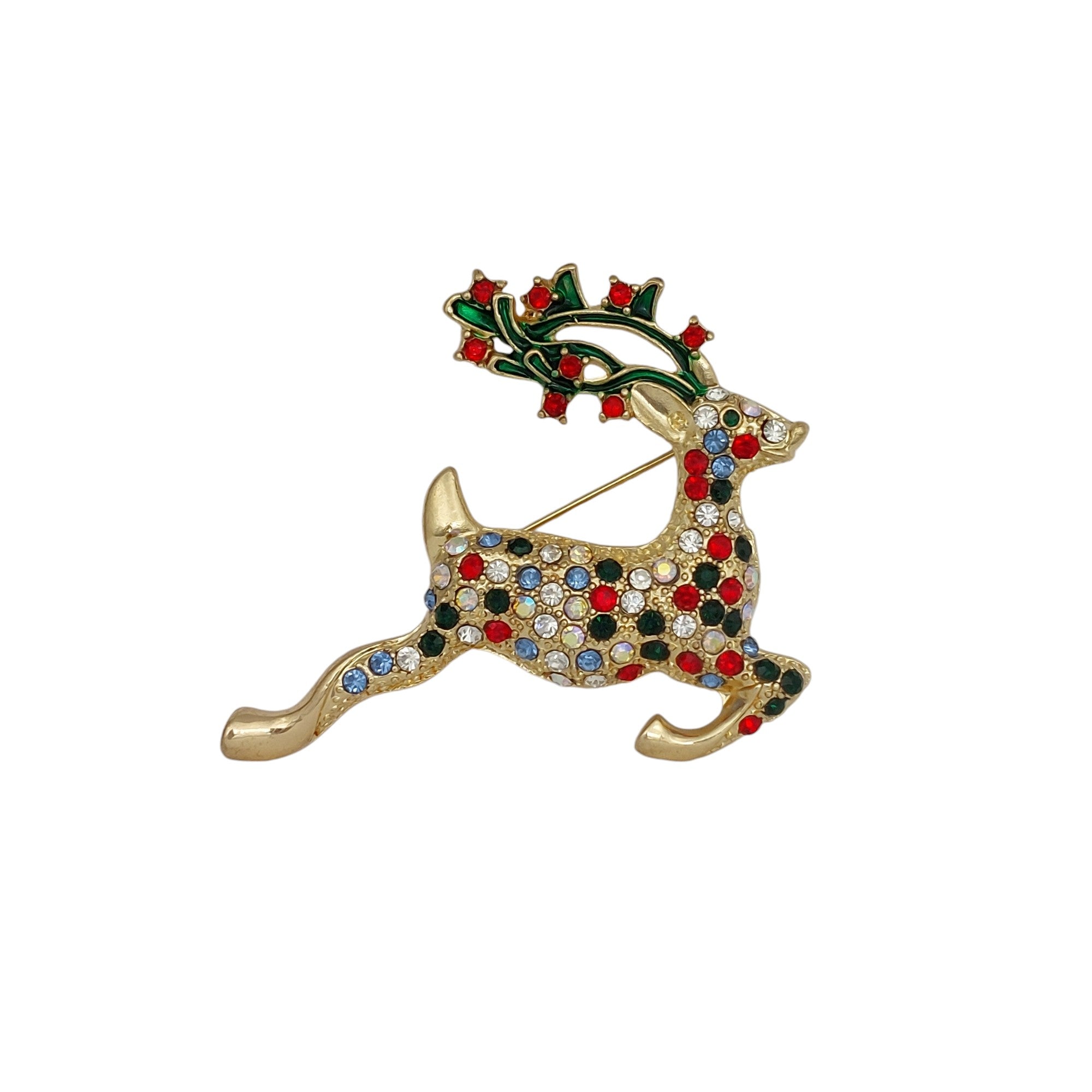 Brosche Rentier Multicolor