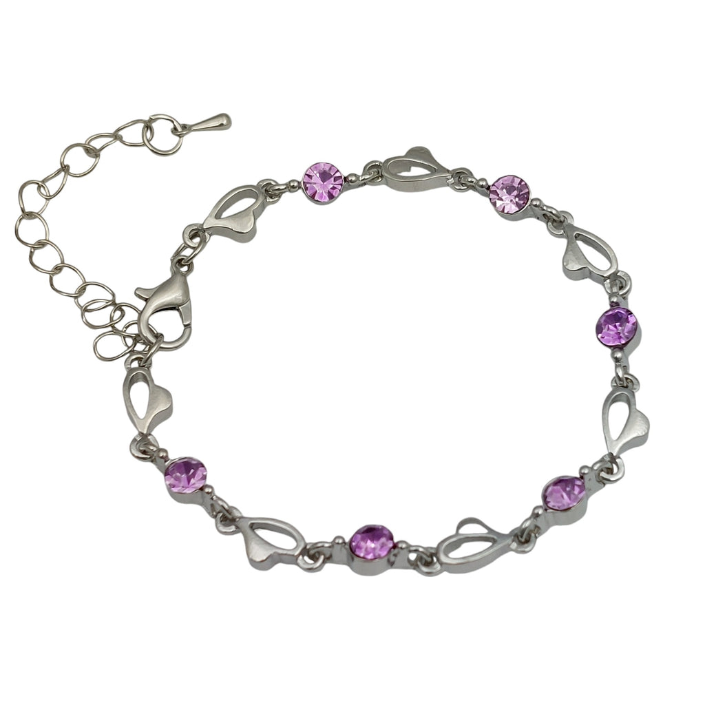 Armband Herz Flieder