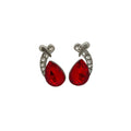Schmuckset 2 tlg Tropfen Rot