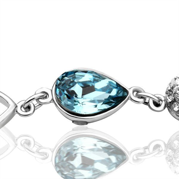 Armband mit Glas Stein blau