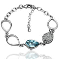 Armband mit Glas Stein blau