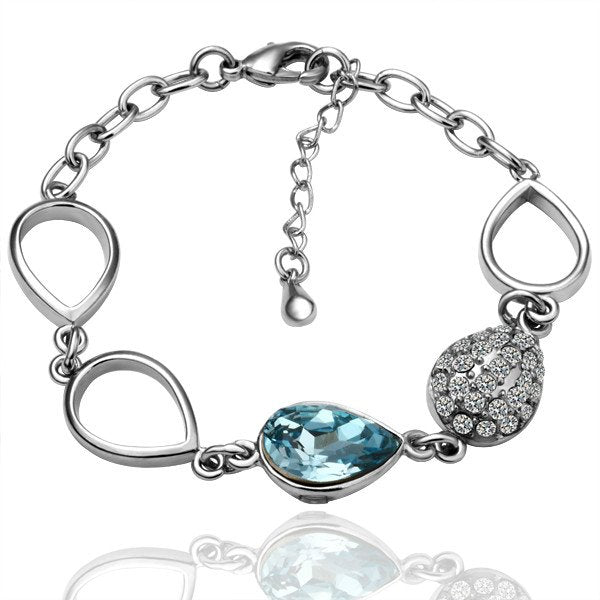 Armband mit Glas Stein blau