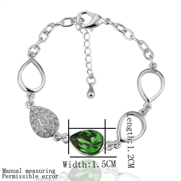Armband mit Glas Stein Grün