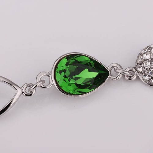 Armband mit Glas Stein Grün