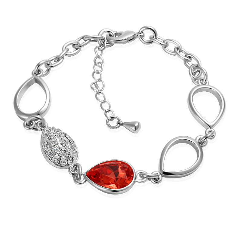 Armband mit Glas Stein Rot