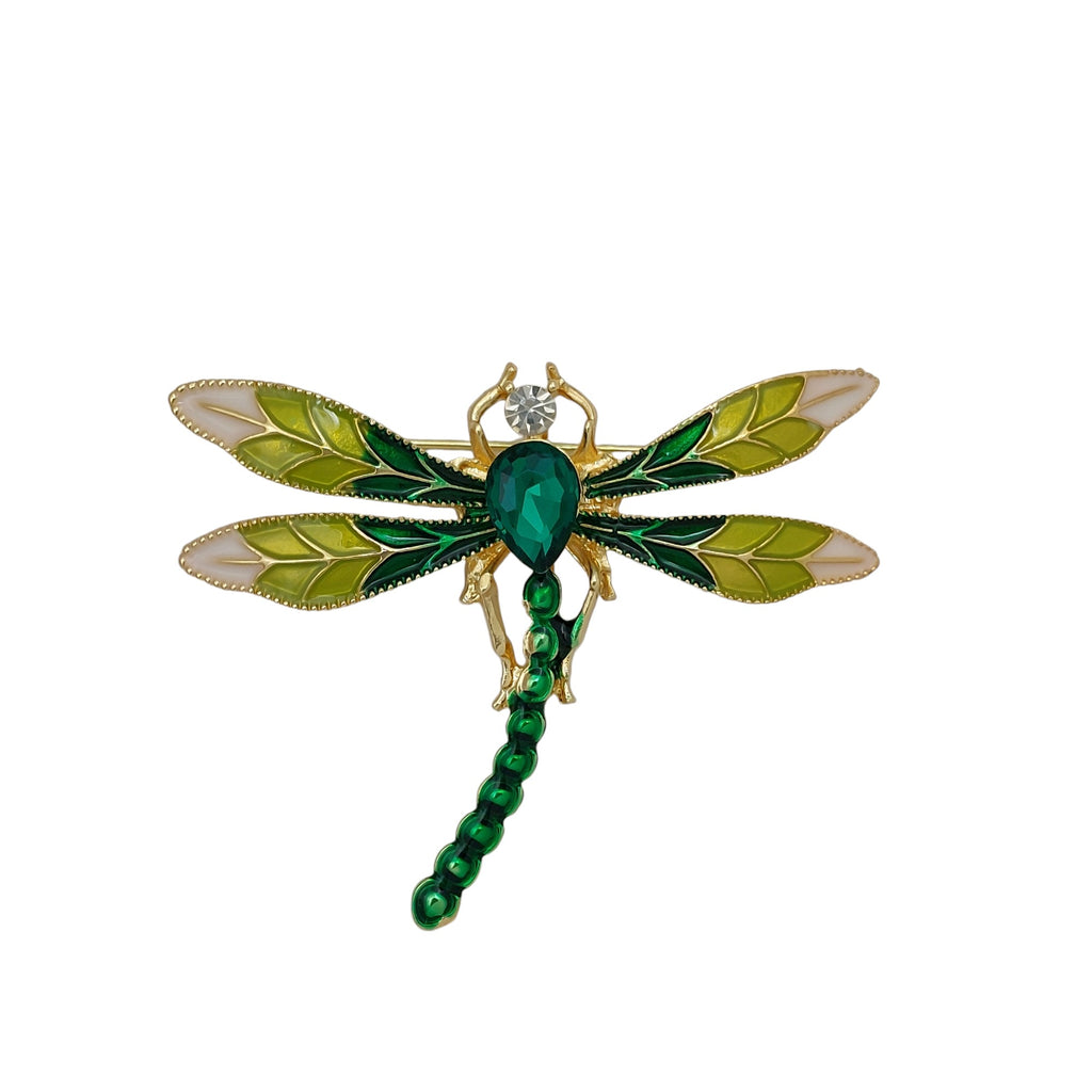 Brosche Libelle Grün