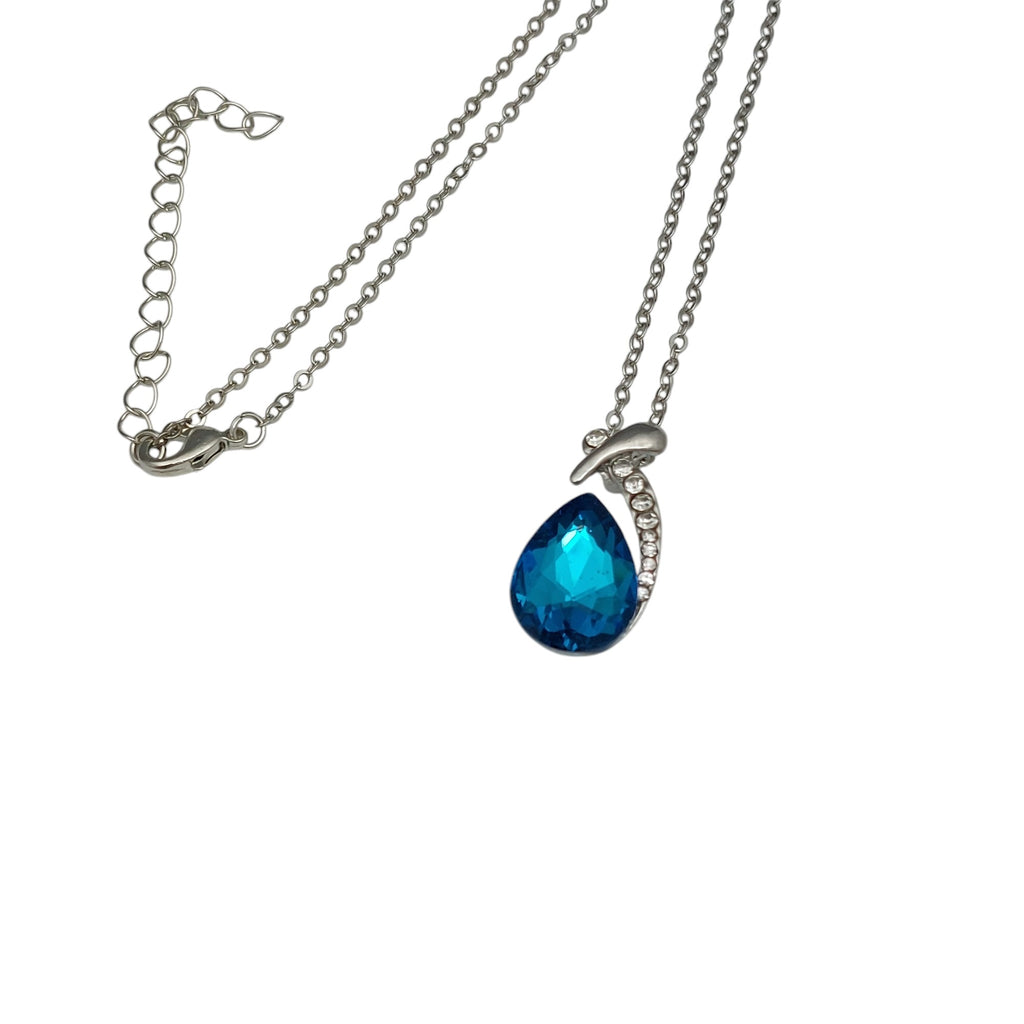 Schmuckset 2 tlg Tropfen Ocean Blau