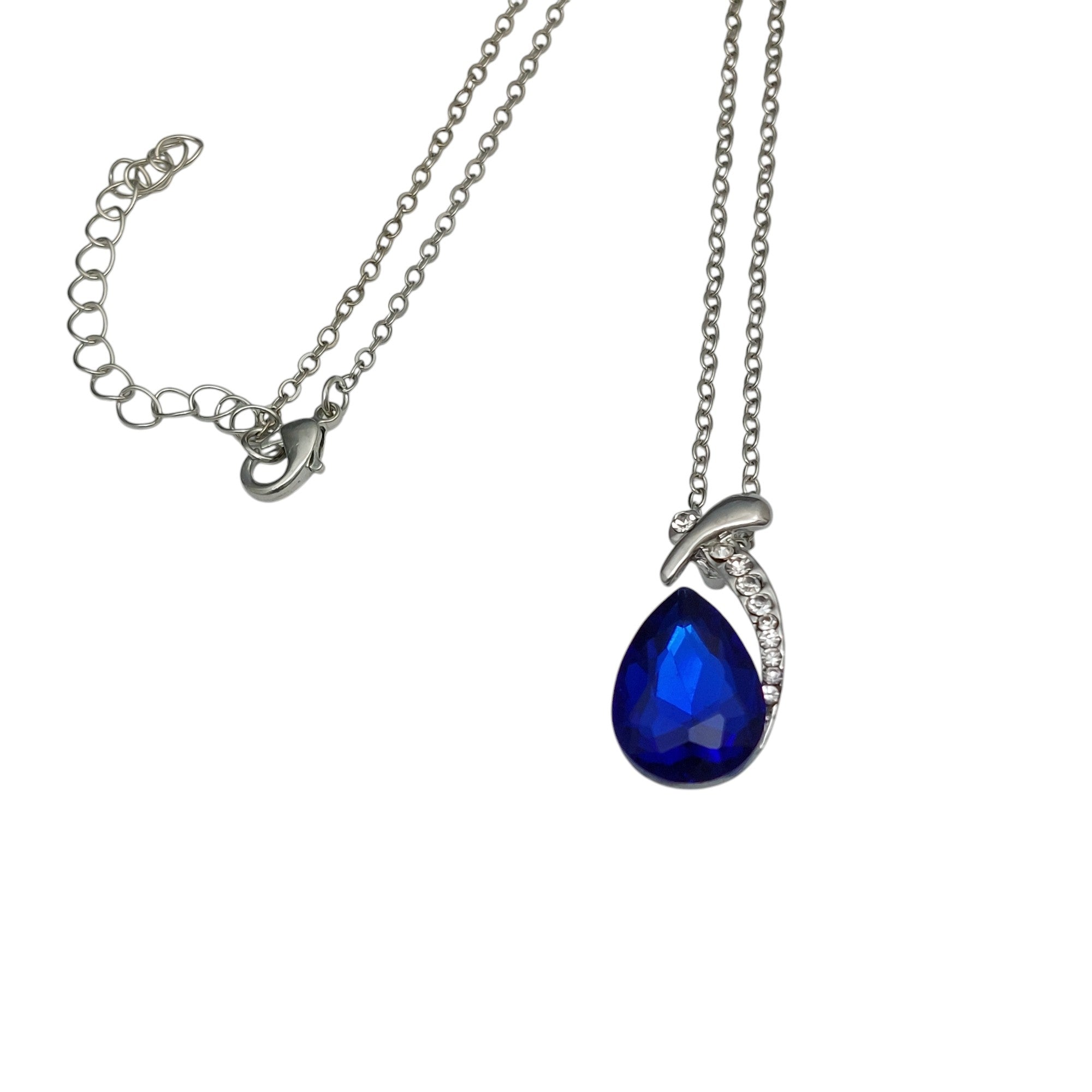 Schmuckset 2 tlg Tropfen Blau