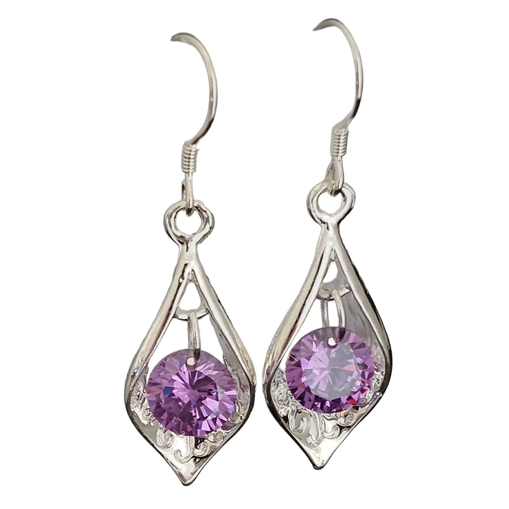 Ohrringe Purple Drop