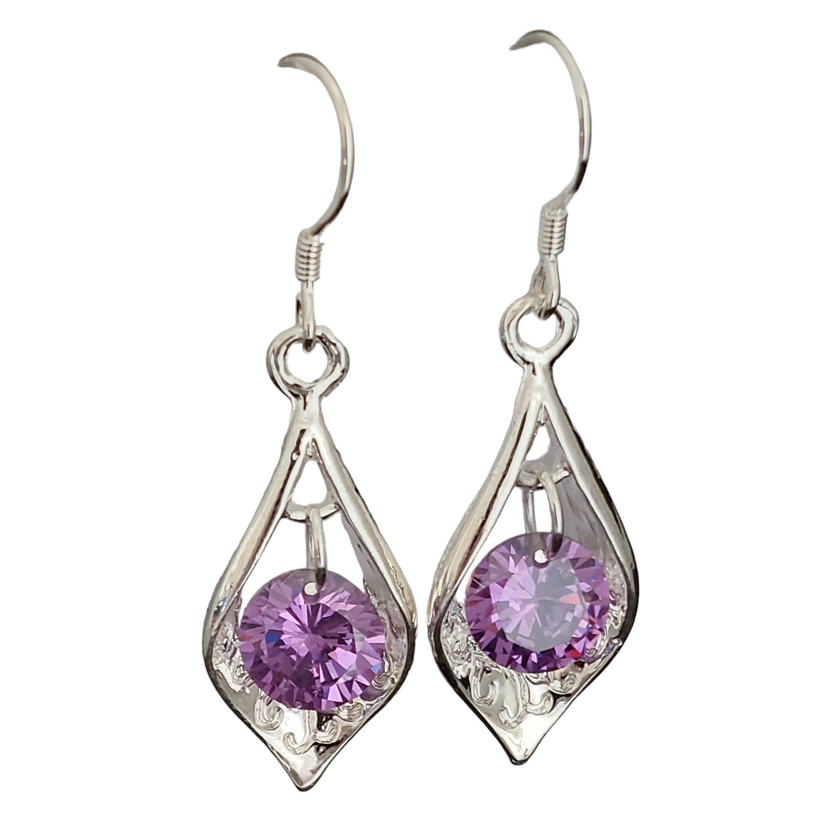 Ohrringe Purple Drop