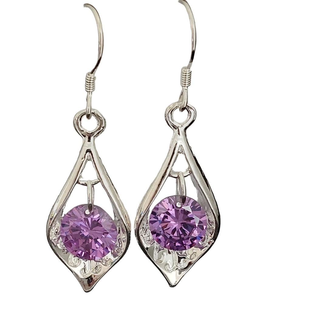 Ohrringe Purple Drop