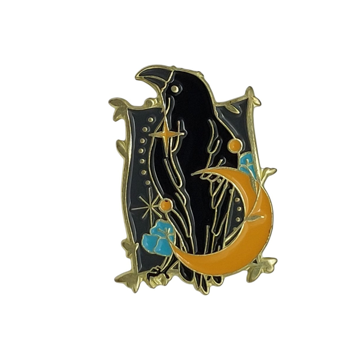Pin Krähe Mond
