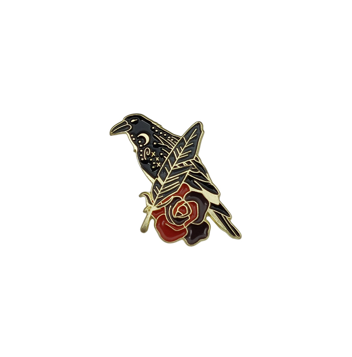 Pin Krähe Rose
