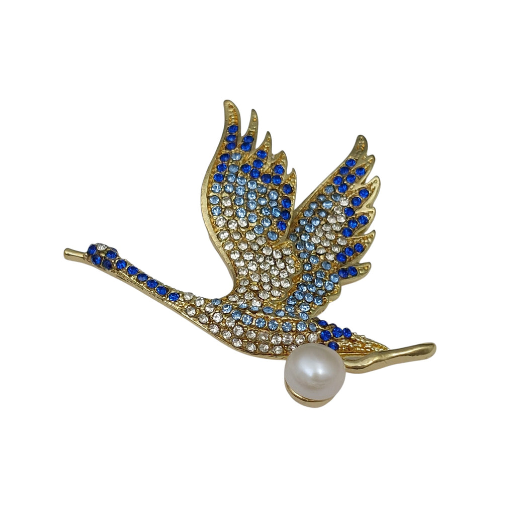 Brosche Fliegender Schwan
