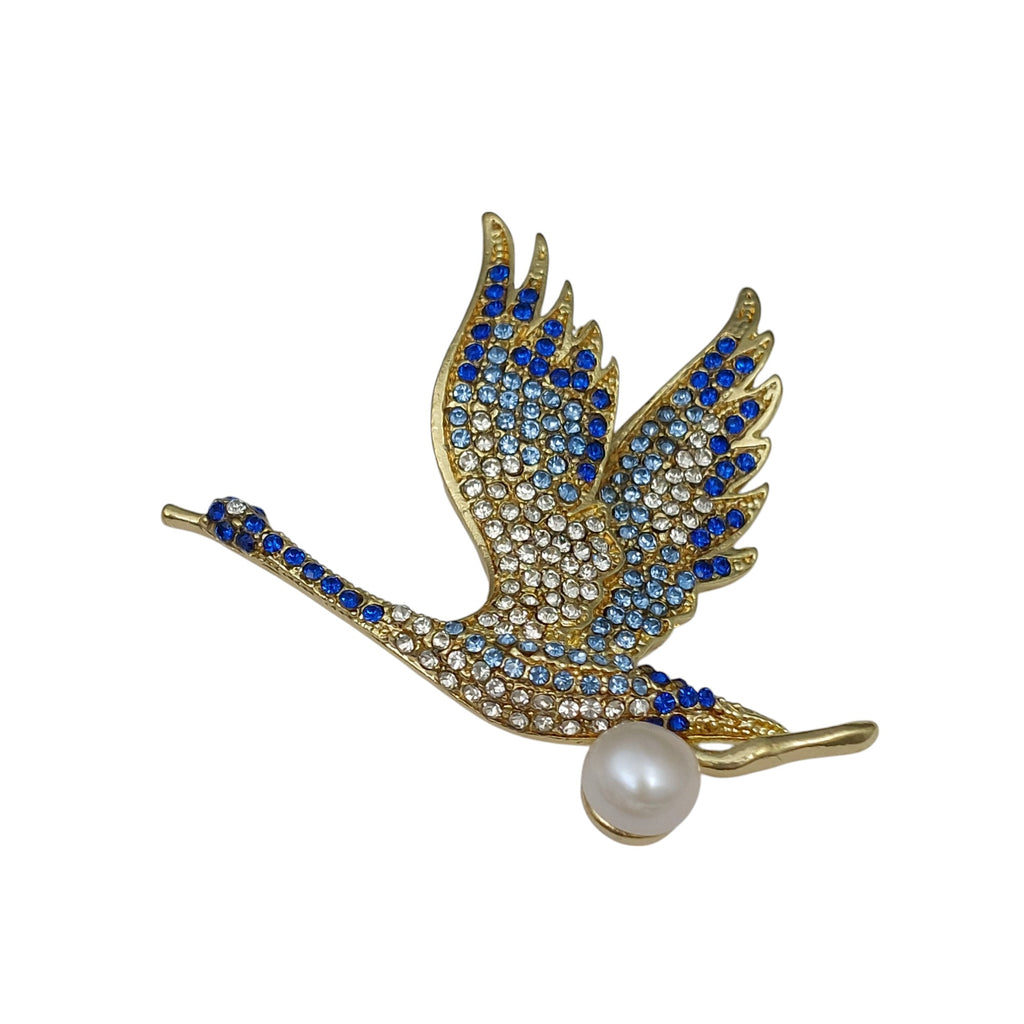 Brosche Fliegender Schwan