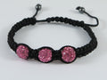Shamballa Armband Weinrot