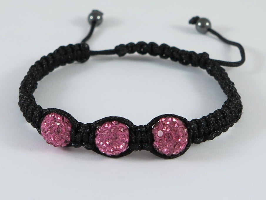 Shamballa Armband Weinrot
