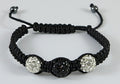 Shamballa Armband Schwarz/Weiss