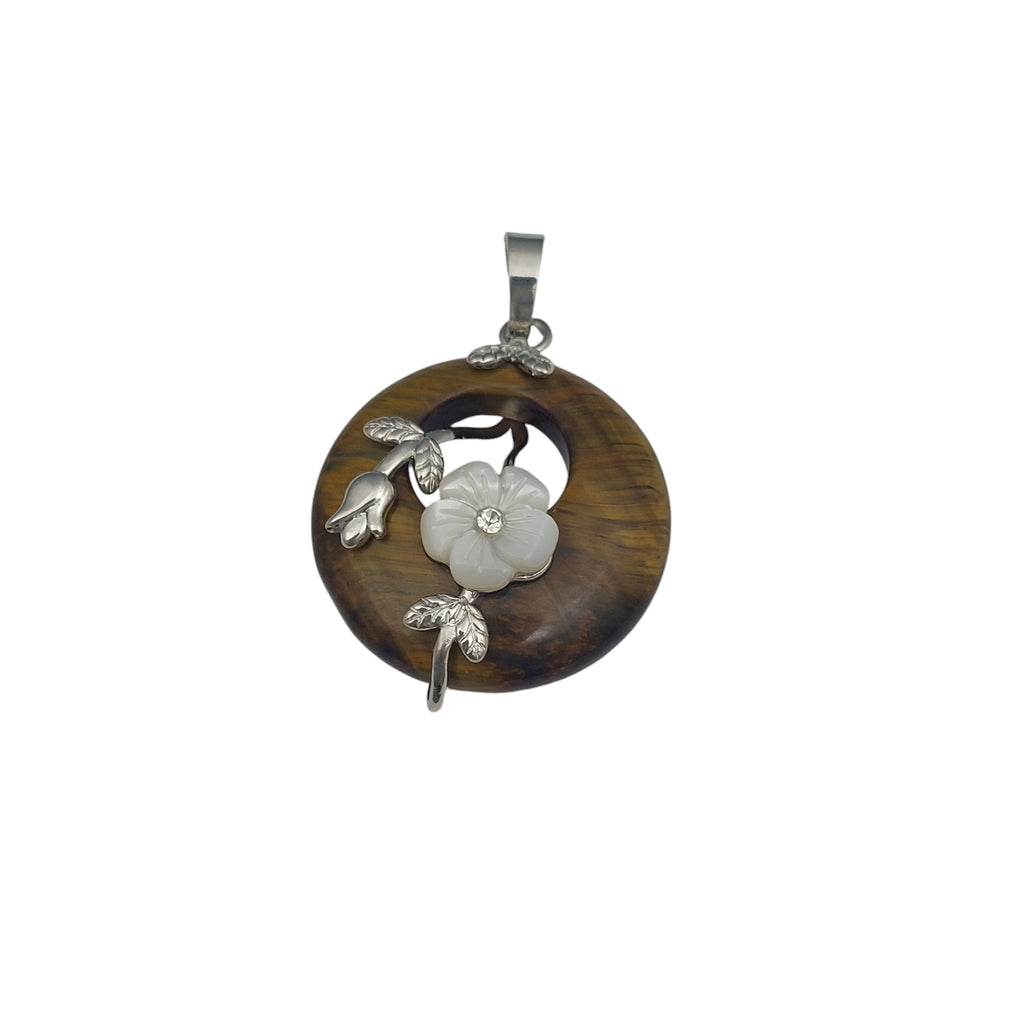 Tiger Eye Anhänger Rund