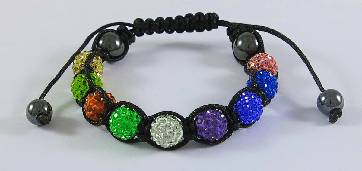 Shamballa Armband Multicolor