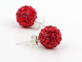 Ohrstecker Shamballa Style Rot