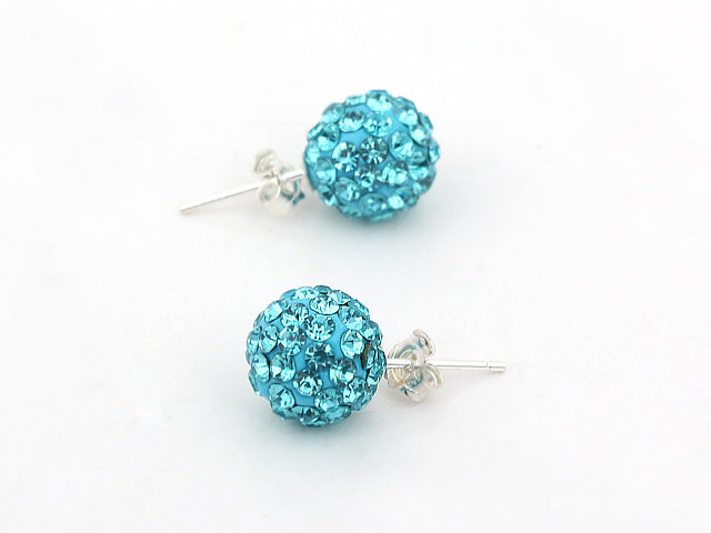 Ohrstecker Shamballa Style Lake Blue