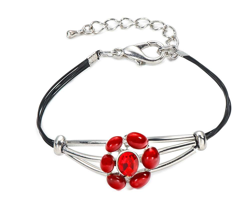Armband mit roter Blume