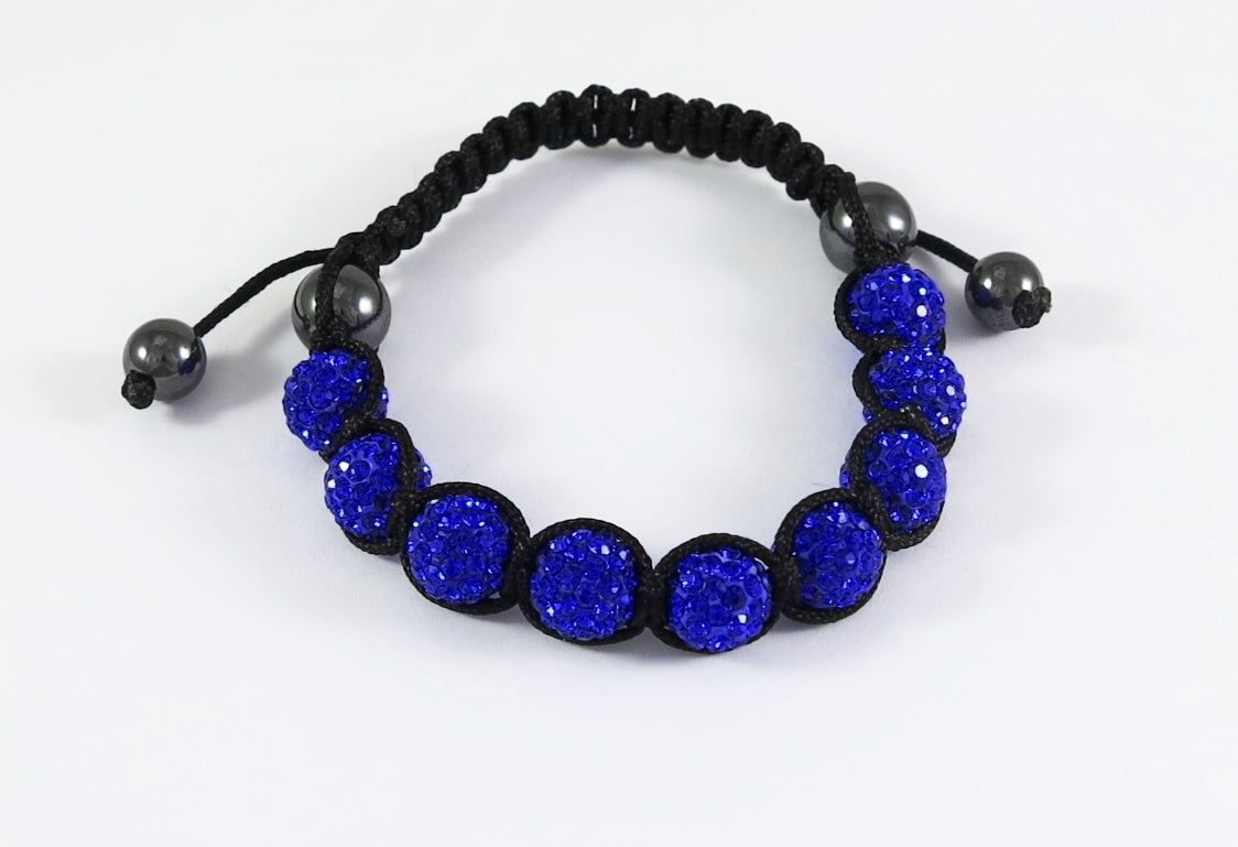 Shamballa Armband Dunkelblau
