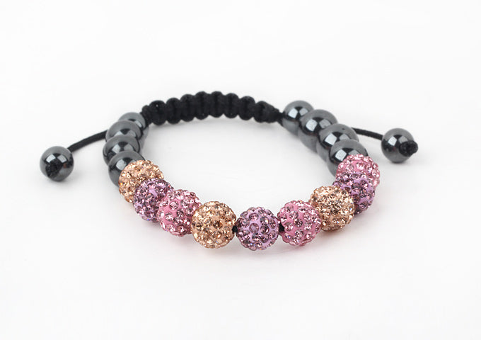 Shamballa Armband Pink variation