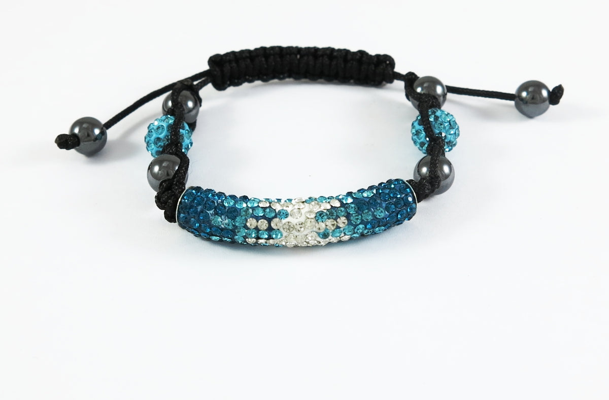 Shamballa Armband Blau variation