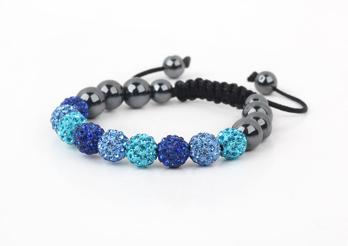 Shamballa Armband Blauvariation