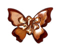 Brosche Schmetterling aus Akryl Rot/Braun