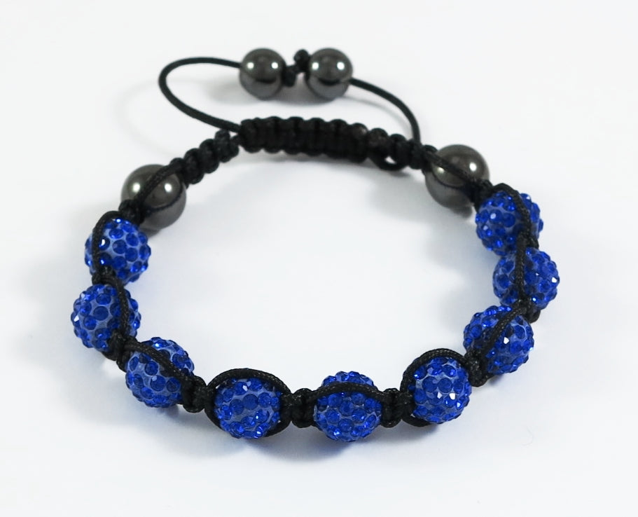 Shamballa Armband Graublau