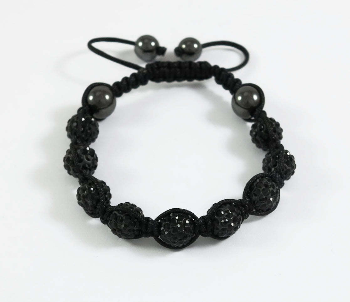 Shamballa Armband Schwarz