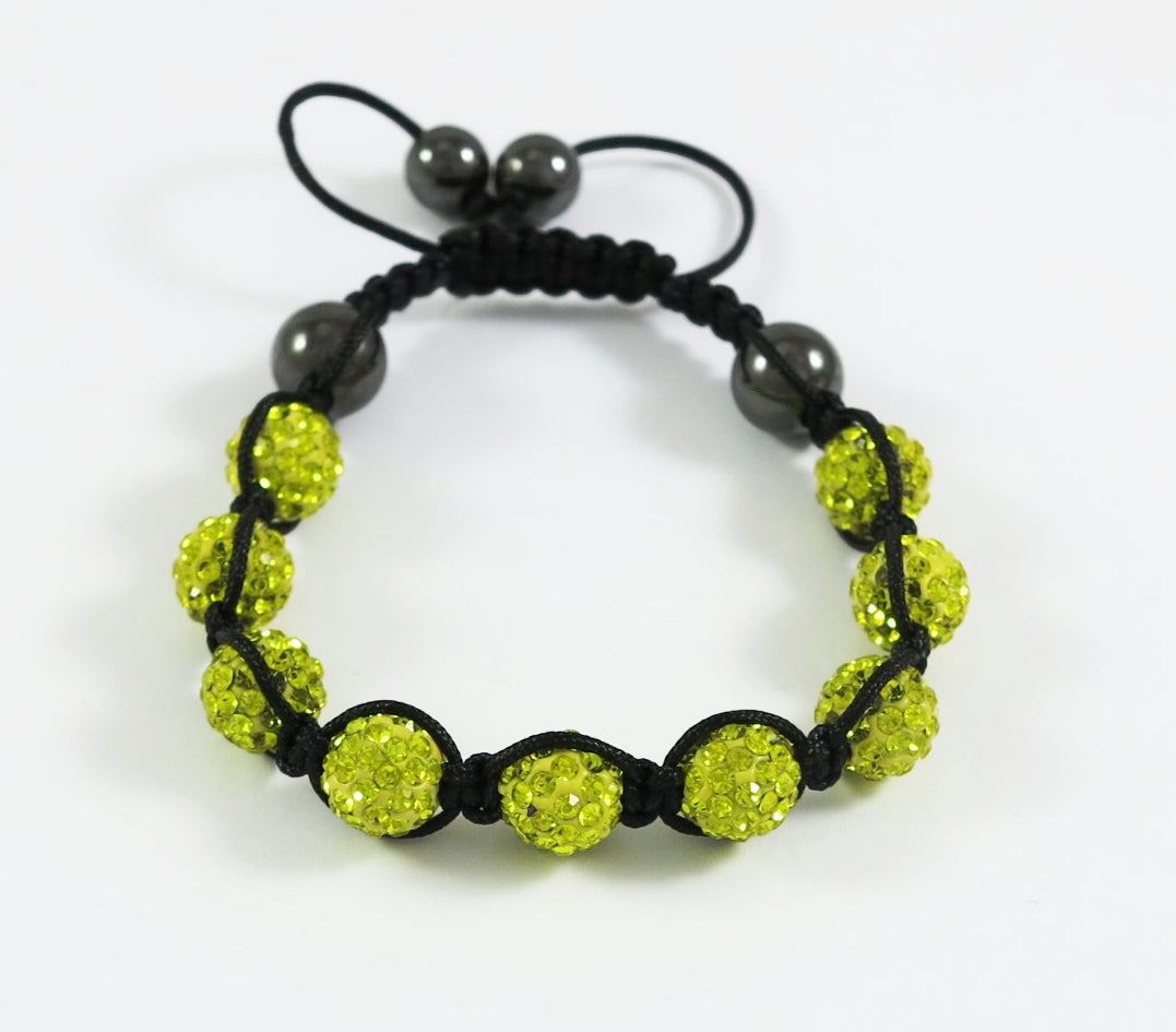 Shamballa Armband Gelb