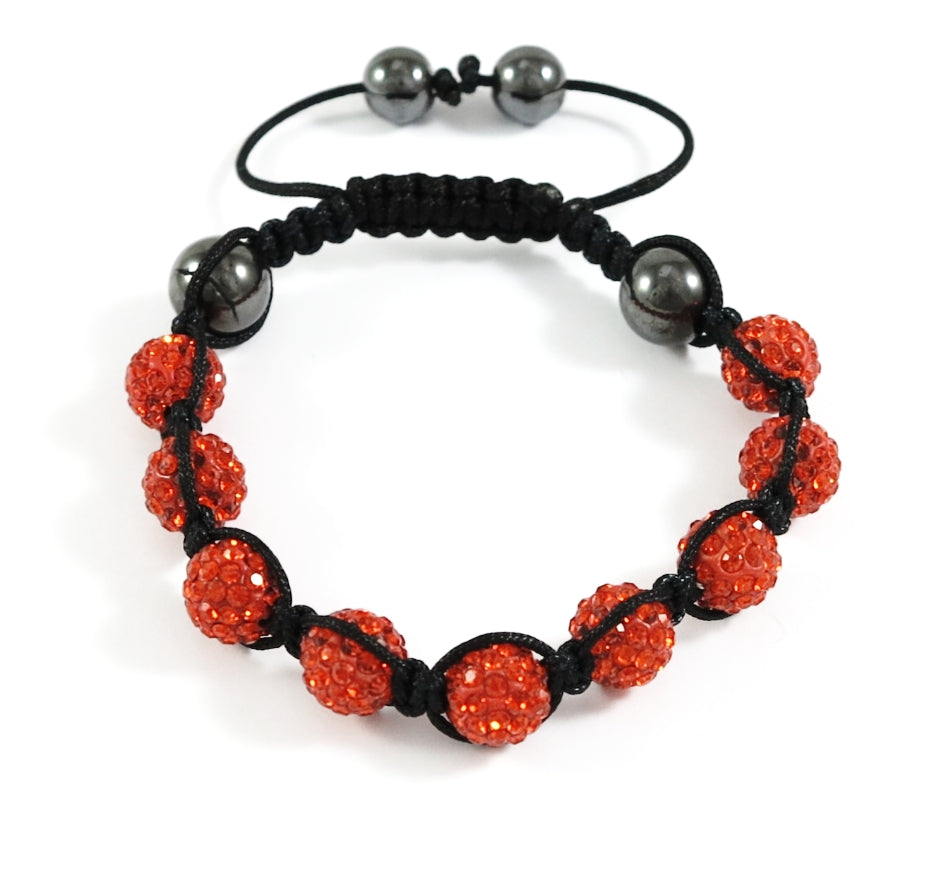 Shamballa Armband RotOrange