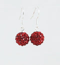 Ohrringe Shamballa Style Rot